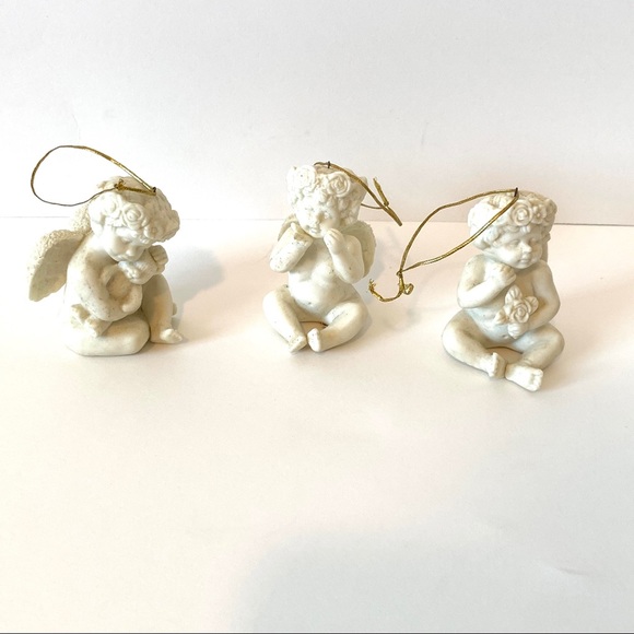 COPY - Vintage HJ&G White Ceramic Angel Ornaments - Picture 1 of 14